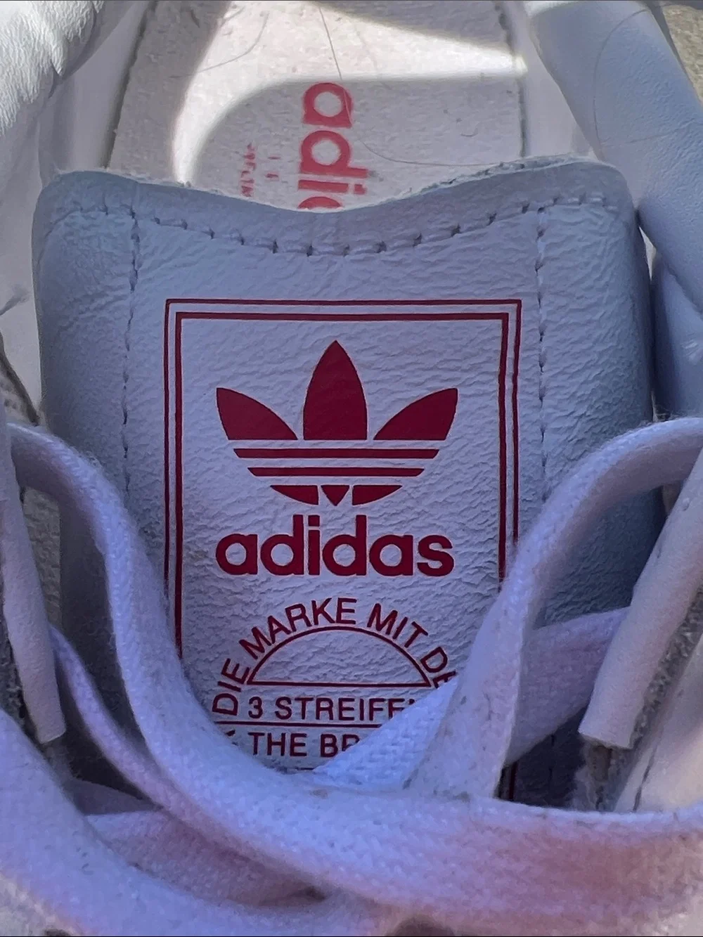 adidas Samba women’s  White & Red Leather Sneakers with Gum Sole